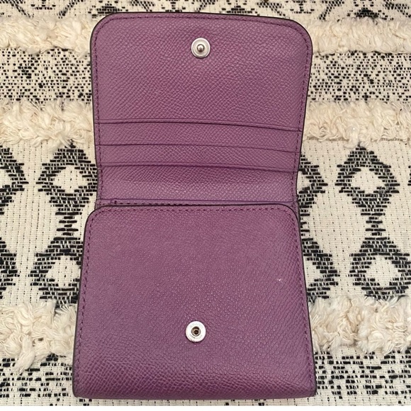 COACH Trifold Purple Wallet - Picture 6 of 7